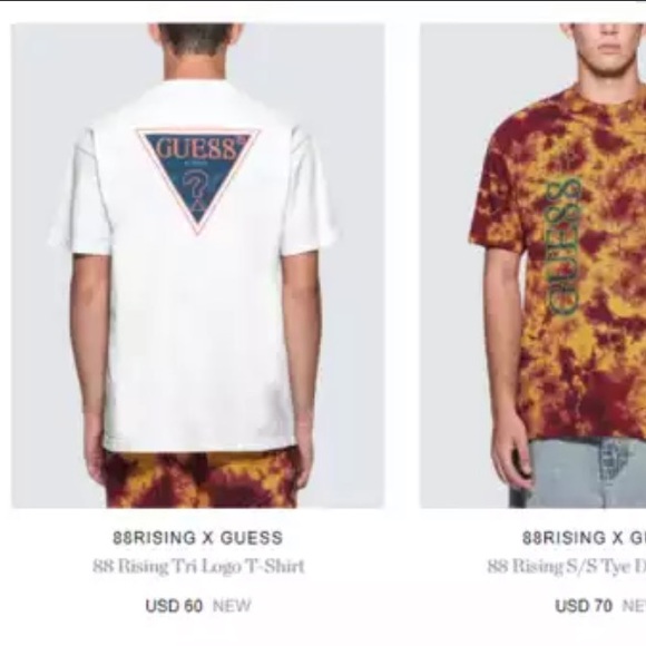 SOLD 88rising x GUESS Tri Logo White Tee - Picture 5 of 5